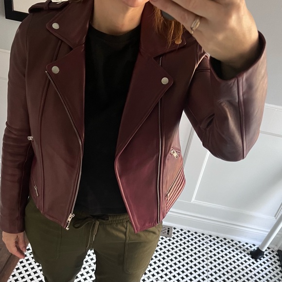 Maje Leather Jacket - Picture 3 of 6